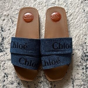 Chloe Blue and Brown Sandals